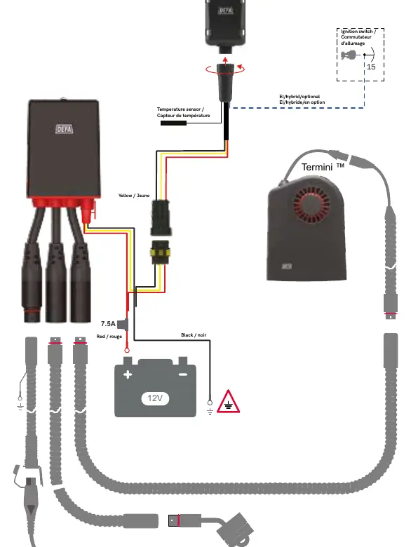 Schaltplan für WarmUp Bluetooth mit 1204R Flex