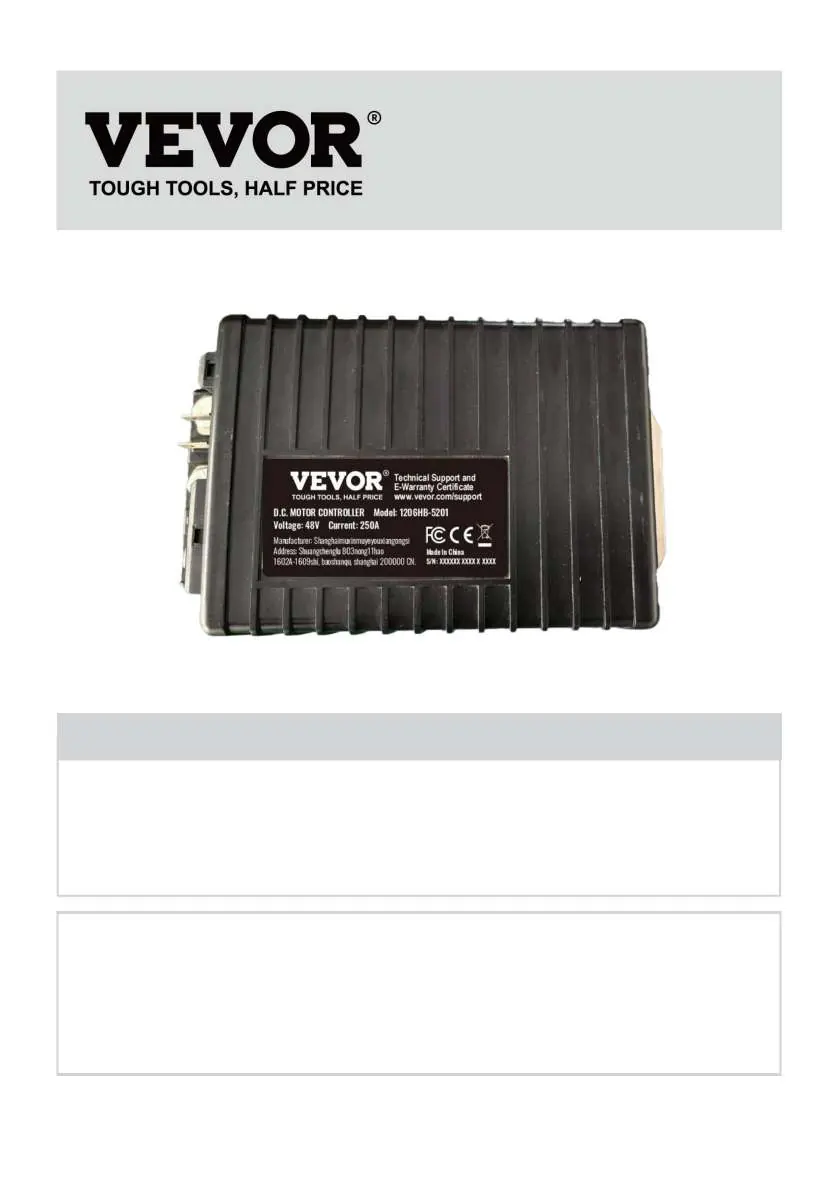 VEVOR 1206HB-5201 DC-Motorsteuerung