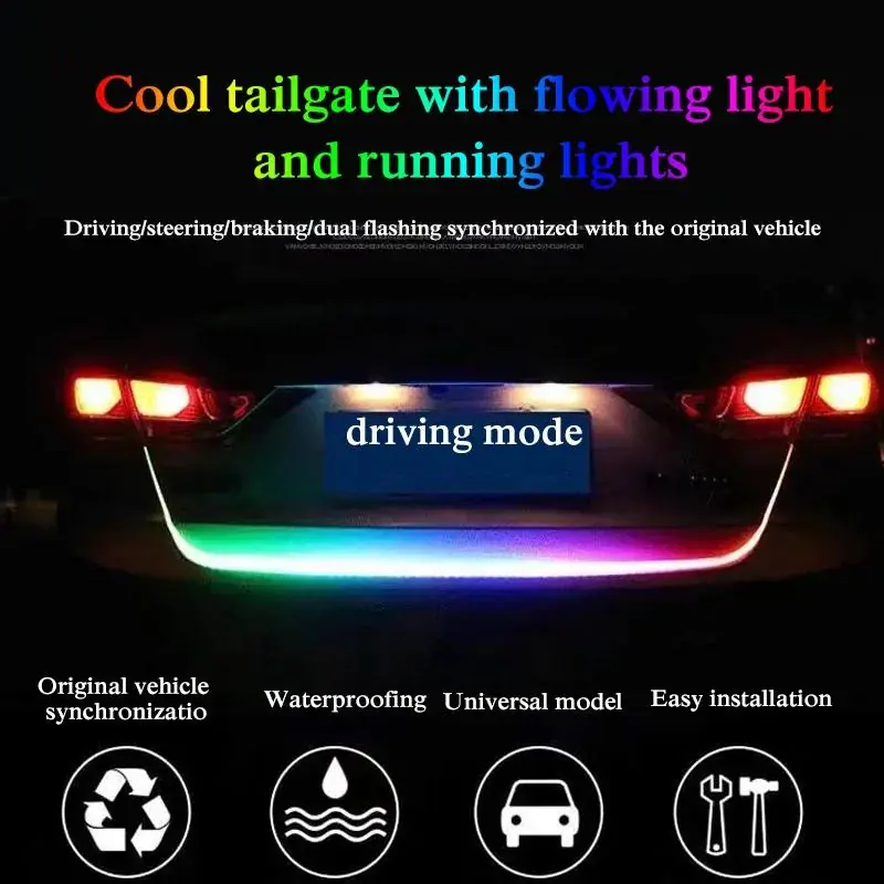 Universal 120cm LED-Heckklappen-Lichtleiste in Betrieb
