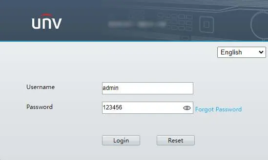 Web-Login-Oberfläche