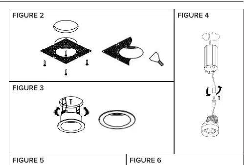 Installationsschritte für Trim-Ring und Gimbal-Anpassung