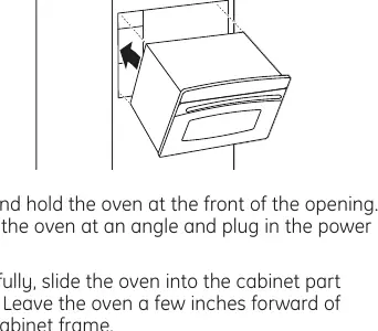 Einsetzen des Ofens in die Öffnung