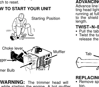 Startposition und Bedienelemente