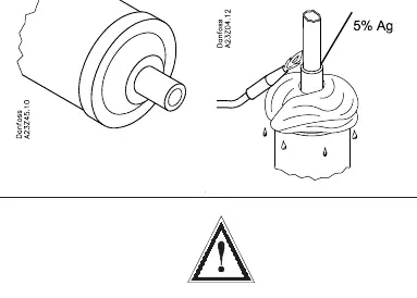 Korrekte Löttechnik bei Anschlüssen aus reinem Kupfer mit feuchtem Tuch.