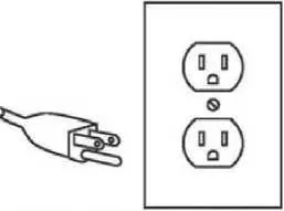 3-poliger Stecker und Steckdose