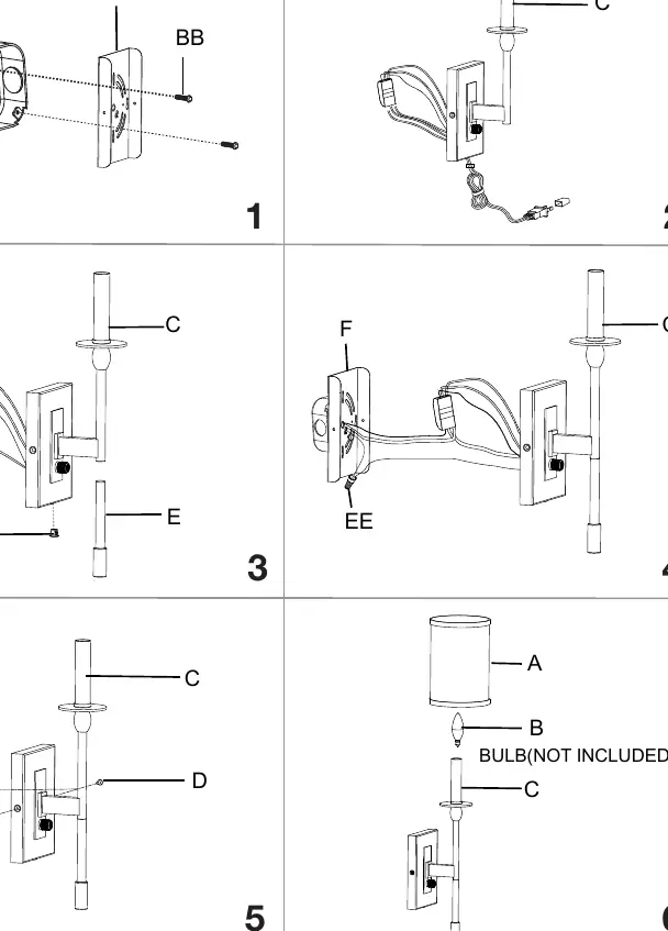 Schritt-für-Schritt-Diagramme für die Festanschluss-Installation
