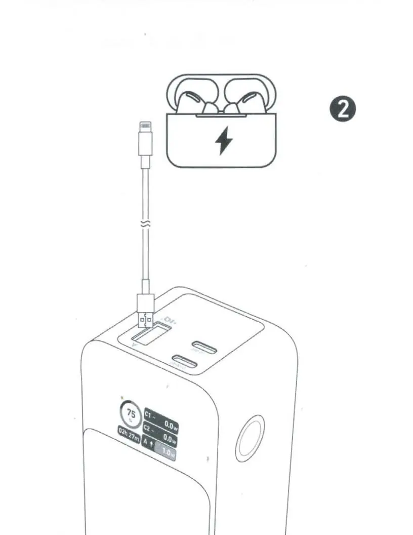 Laden von Geräten mit der Powerbank