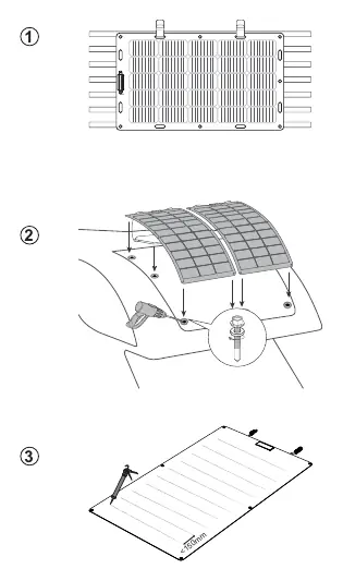 Installationsschritte für das Solarpanel
