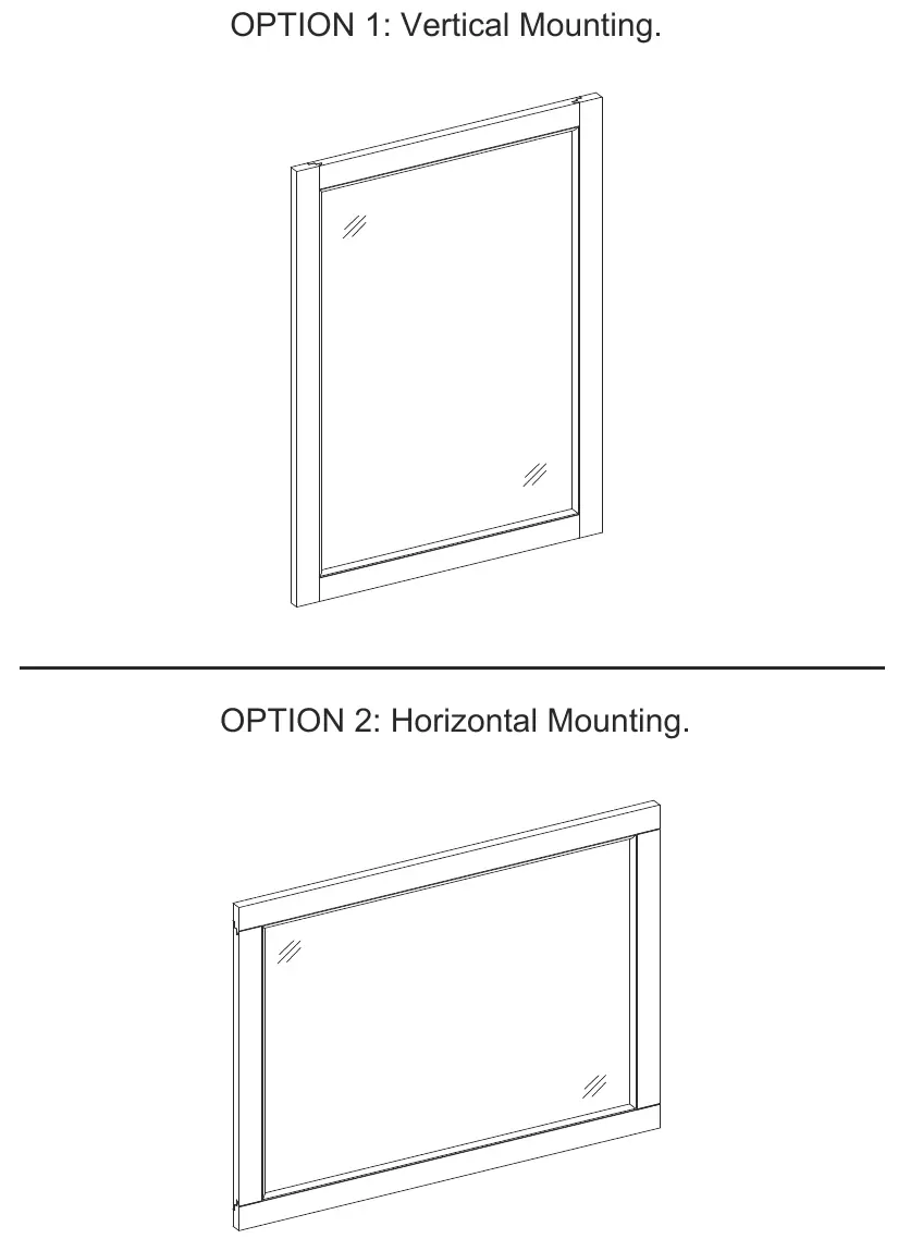 Optionen für die vertikale oder horizontale Montage