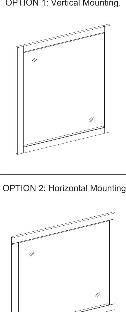 Optionen für vertikale oder horizontale Montage