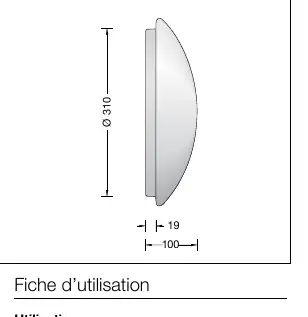 Maßzeichnung der Leuchte
