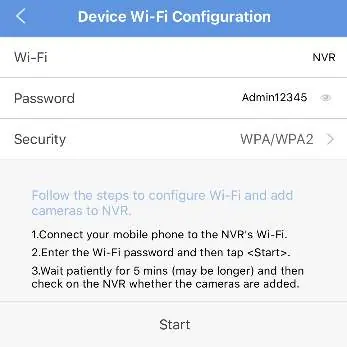 Wi-Fi-Konfiguration in der App