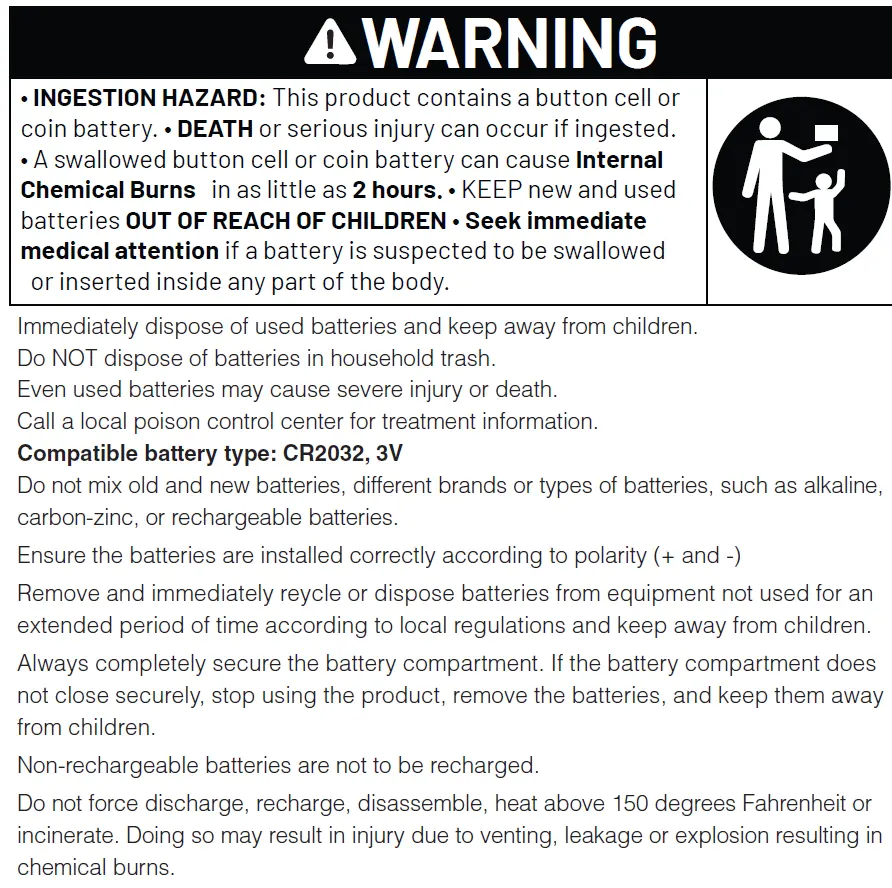 Warnhinweis zur Batterie