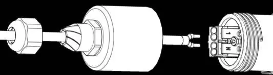 Detail des elektrischen Anschlusses