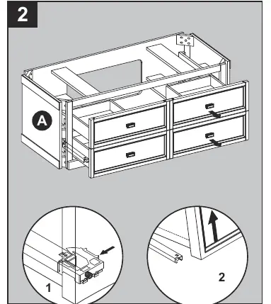 Schritt 2: Entfernen der Schubladen