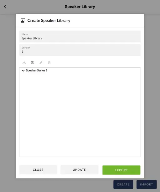 Verwaltung der Lautsprecher-Bibliothek