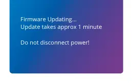Bildschirm während des Firmware-Updates