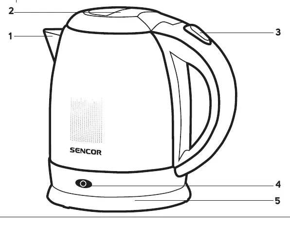 Diagramm der Wasserkocher-Komponenten