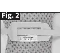Fig. 2: Durchführung des langen Gurtes durch den vorderen Schlitz (Verringerte Bewegungsfreiheit)