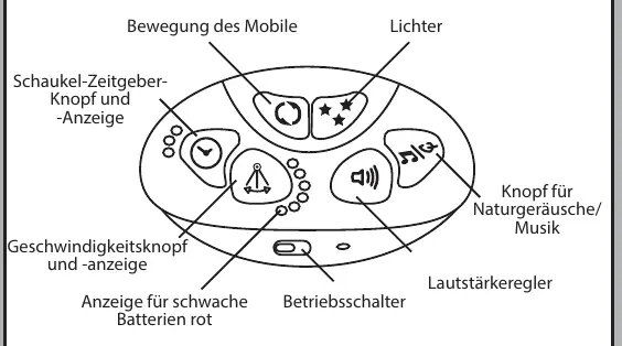 Bedienfeld des Schaukelmoduls