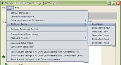 GLM Software Oberfläche