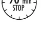 Symbol für die 90-Minuten-Abschaltautomatik