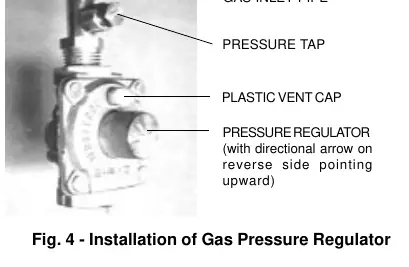 Installation des Gasdruckreglers