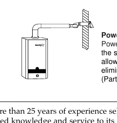 Power Vent Option für horizontale Entlüftung.