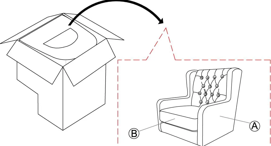 Schritt 1: Entnahme der Teile aus dem Sitz