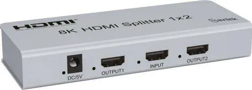 Vorderansicht des 8K HDMI Splitters