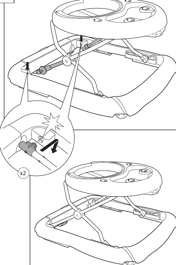 Schritt 2: Rahmenverriegelung