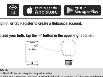 Einrichtungsschritte in der Hubspace-App