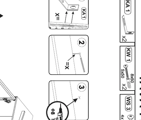 Wandmontage-Diagramm