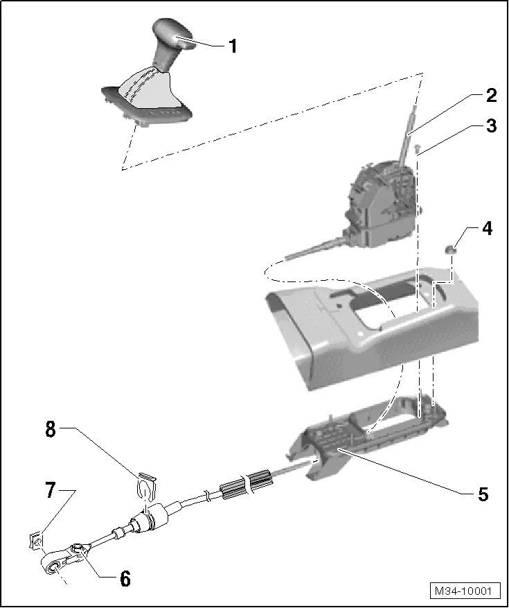 Explosionszeichnung Wählmechanismus (bis 02.2009)