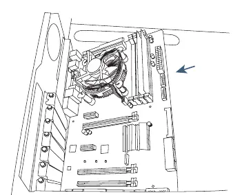 Vorbereitung des Gehäuses und Installation des Mainboards