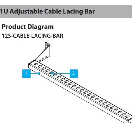 Produktübersicht und Komponenten der 12S-CABLE-LACING-BAR
