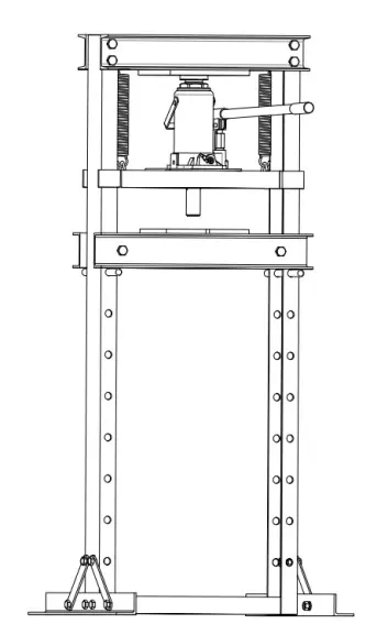 Produktübersicht der Vevor 12T Werkstattpresse