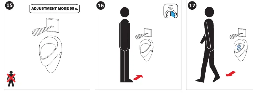 Aktivierung des Einstellungsmodus.