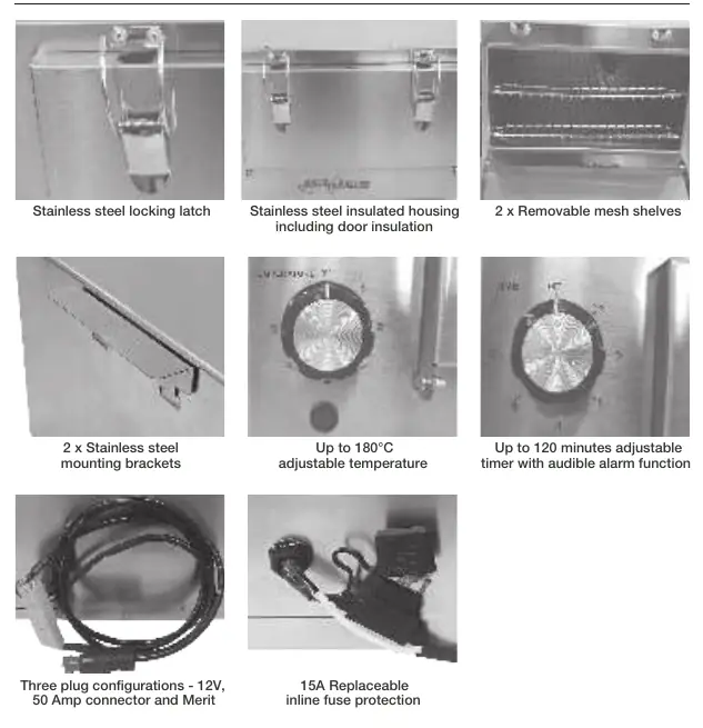 Hauptmerkmale des 12V Touring Oven