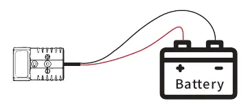Anschluss an die Batterie