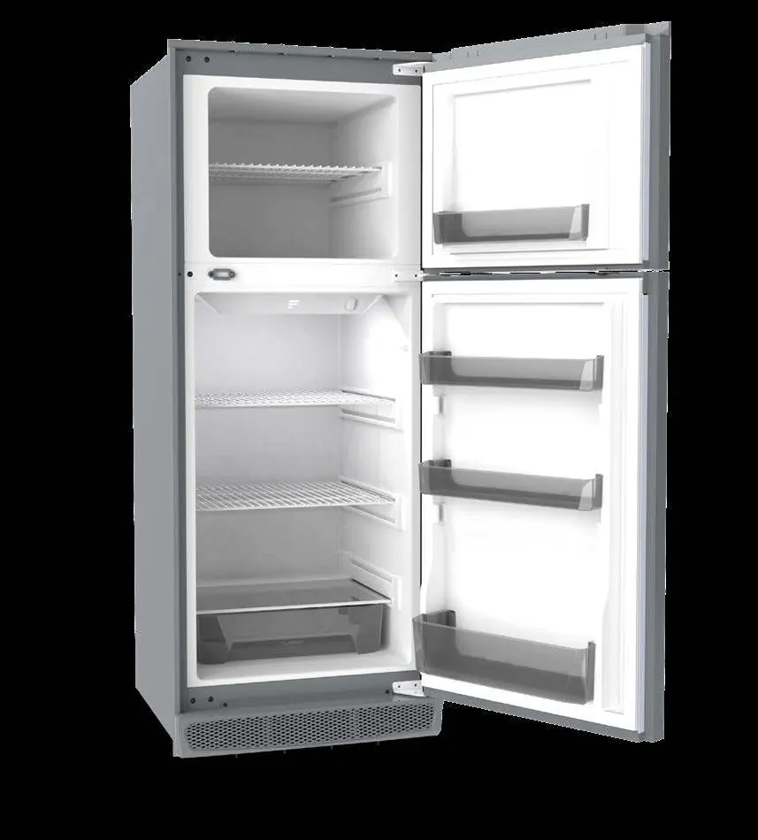 Furrion 10 Cu. Ft. 12V Einbaukühlschrank (geöffnet)