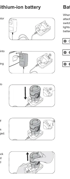 Schritte zum Laden des Akkus