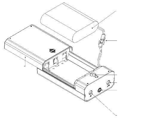 Schematische Darstellung des Batteriewechsels und der Anschlüsse