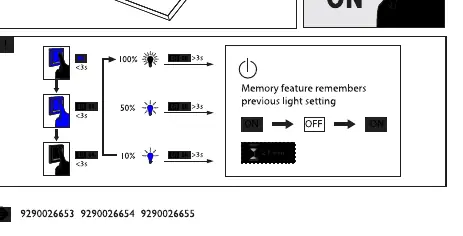 Dimmstufen und Memory-Funktion