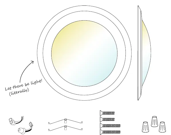 Lieferumfang der Sunco Disk Downlight