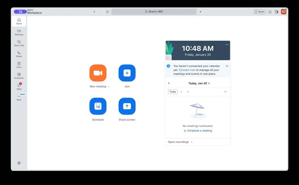 Starten der App innerhalb eines Zoom-Meetings