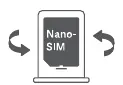 Einlegen der Nano-SIM-Karte