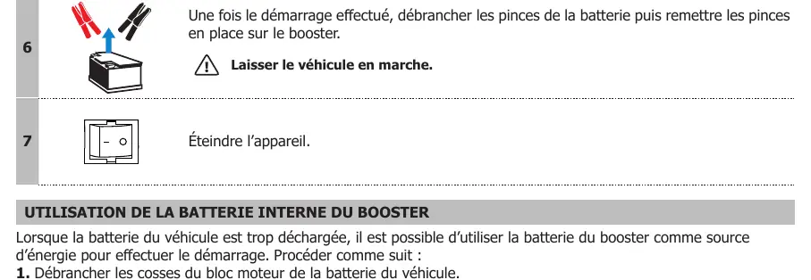 Verwendung der internen Batterie des Boosters