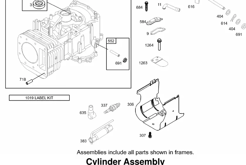 Zylinder Baugruppe (Briggs & Stratton)