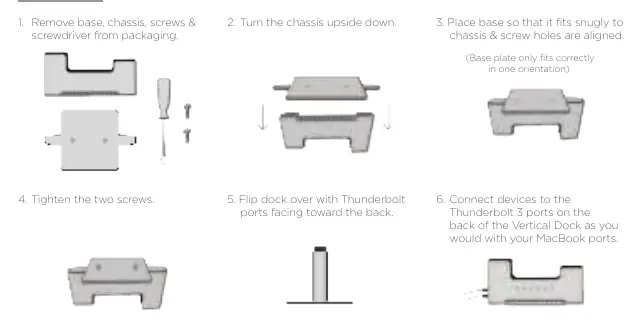 Schritte zur Montage des Vertical Dock